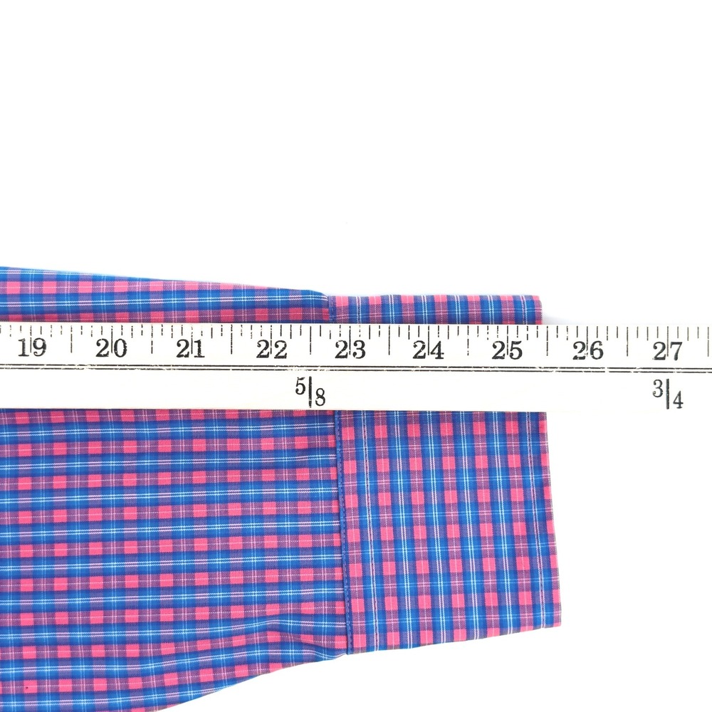 Southern Tide Shirt Mens M Dark Pink Blue New Classic Fit Plaid Cotton 2179 - Picture 11 of 12